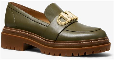 green shoes michael kors|michael kors green loafers.